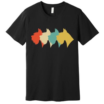 Vintage Retro Art Schnauzer Premium T-Shirt