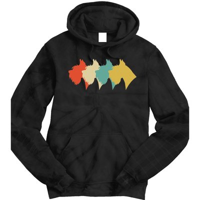 Vintage Retro Art Schnauzer Tie Dye Hoodie