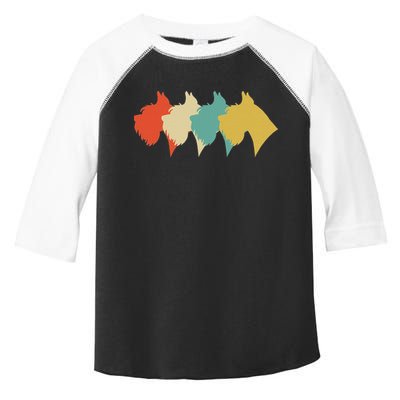 Vintage Retro Art Schnauzer Toddler Fine Jersey T-Shirt