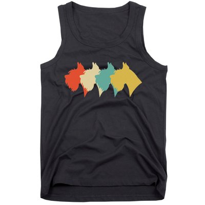Vintage Retro Art Schnauzer Tank Top