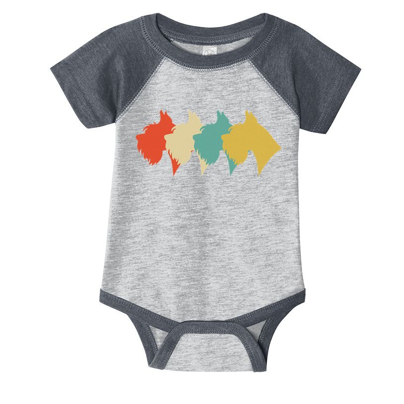 Vintage Retro Art Schnauzer Infant Baby Jersey Bodysuit