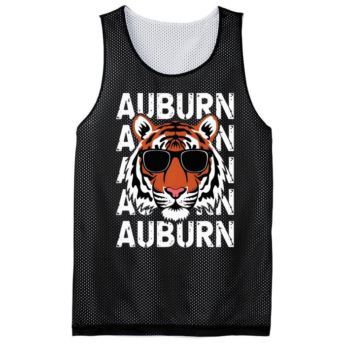 Vintage Retro Auburn Style Classic Mesh Reversible Basketball Jersey Tank