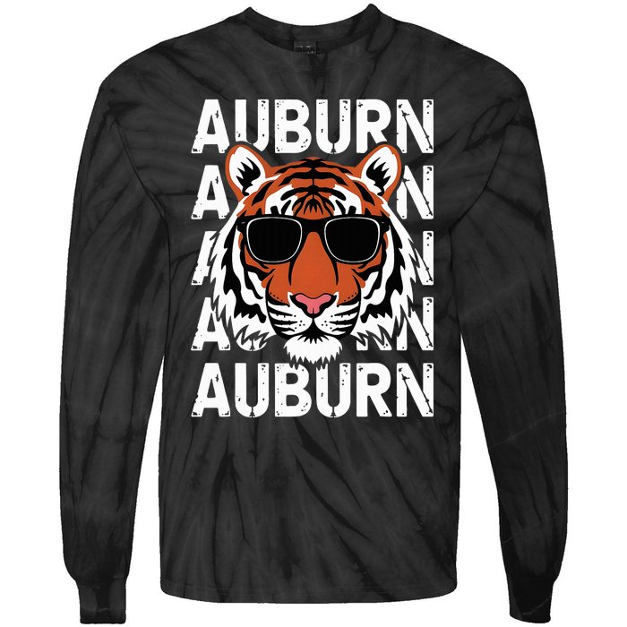 Vintage Retro Auburn Style Classic Tie-Dye Long Sleeve Shirt