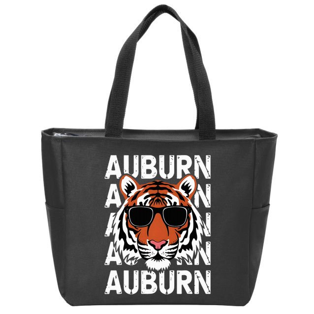 Vintage Retro Auburn Style Classic Zip Tote Bag