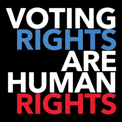 Voting Rights Are Human Rights (Red, White, Blue) T-Shirt