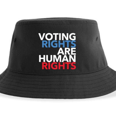 Voting Rights Are Human Rights (Red, White, Blue) Sustainable Bucket Hat
