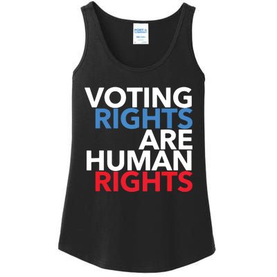 Voting Rights Are Human Rights (Red, White, Blue) Ladies Essential Tank