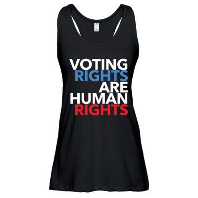 Voting Rights Are Human Rights (Red, White, Blue) Ladies Essential Flowy Tank