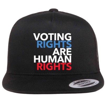 Voting Rights Are Human Rights (Red, White, Blue) Flatbill Hat