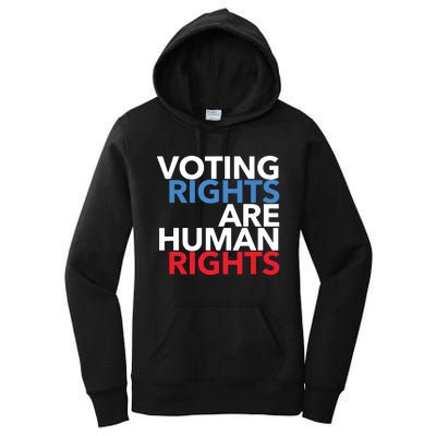 Voting Rights Are Human Rights (Red, White, Blue) Women's Pullover Hoodie