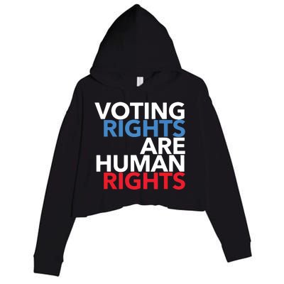 Voting Rights Are Human Rights (Red, White, Blue) Crop Fleece Hoodie