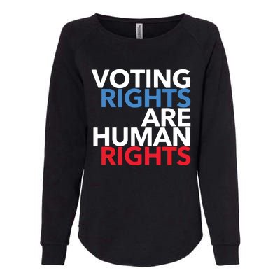 Voting Rights Are Human Rights (Red, White, Blue) Womens California Wash Sweatshirt