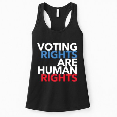 Voting Rights Are Human Rights (Red, White, Blue) Womens Tank Top