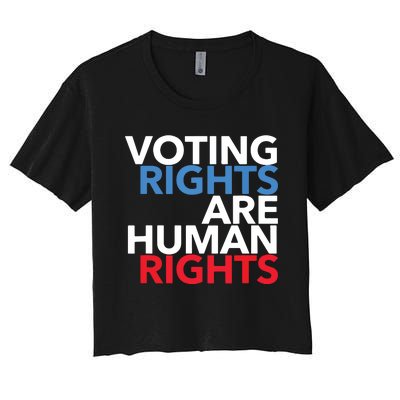 Voting Rights Are Human Rights (Red, White, Blue) Women's Crop Top Tee