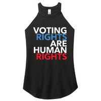 Voting Rights Are Human Rights (Red, White, Blue) Women's Perfect Tri Rocker Tank