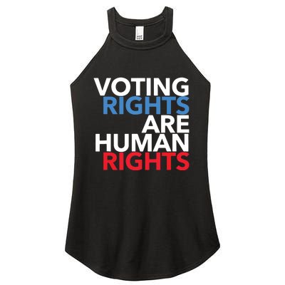 Voting Rights Are Human Rights (Red, White, Blue) Women's Perfect Tri Rocker Tank