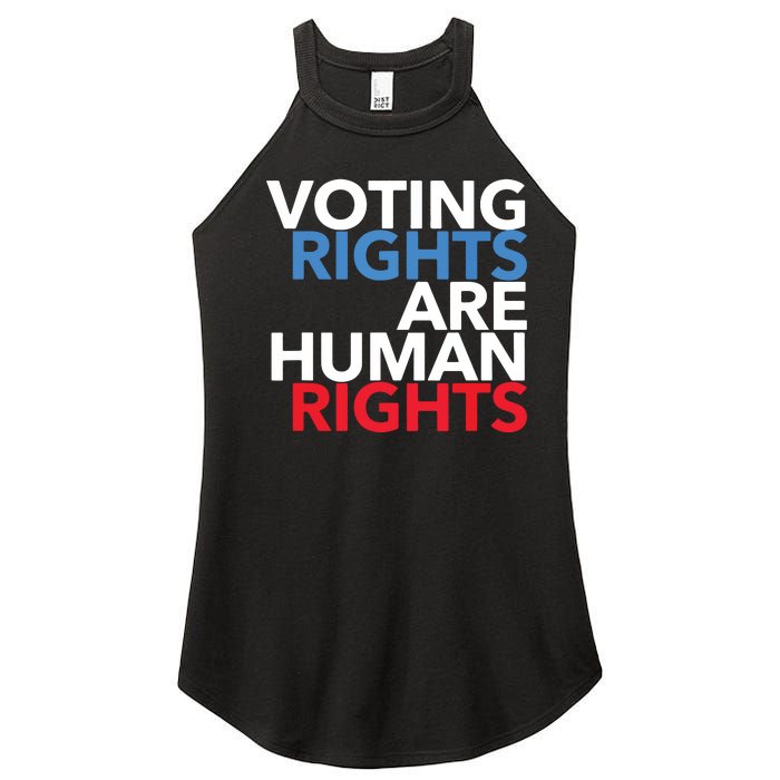 Voting Rights Are Human Rights (Red, White, Blue) Women's Perfect Tri Rocker Tank