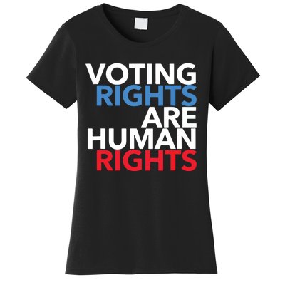 Voting Rights Are Human Rights (Red, White, Blue) Women's T-Shirt