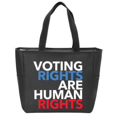 Voting Rights Are Human Rights (Red, White, Blue) Zip Tote Bag