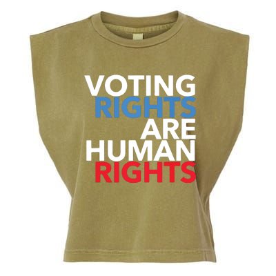 Voting Rights Are Human Rights (Red, White, Blue) Garment-Dyed Women's Muscle Tee