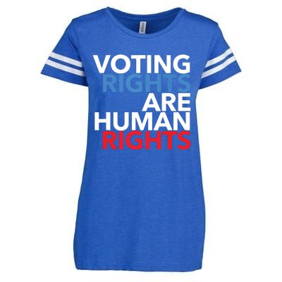 Voting Rights Are Human Rights (Red, White, Blue) Enza Ladies Jersey Football T-Shirt