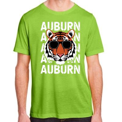 Vintage Retro Auburn Style Classic Tiger With Sunglasses Adult ChromaSoft Performance T-Shirt