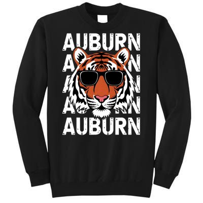 Vintage Retro Auburn Style Classic Tiger With Sunglasses Sweatshirt