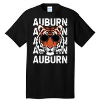 Vintage Retro Auburn Style Classic Tiger With Sunglasses Tall T-Shirt