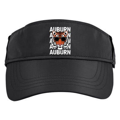 Vintage Retro Auburn Style Classic Tiger With Sunglasses Adult Drive Performance Visor