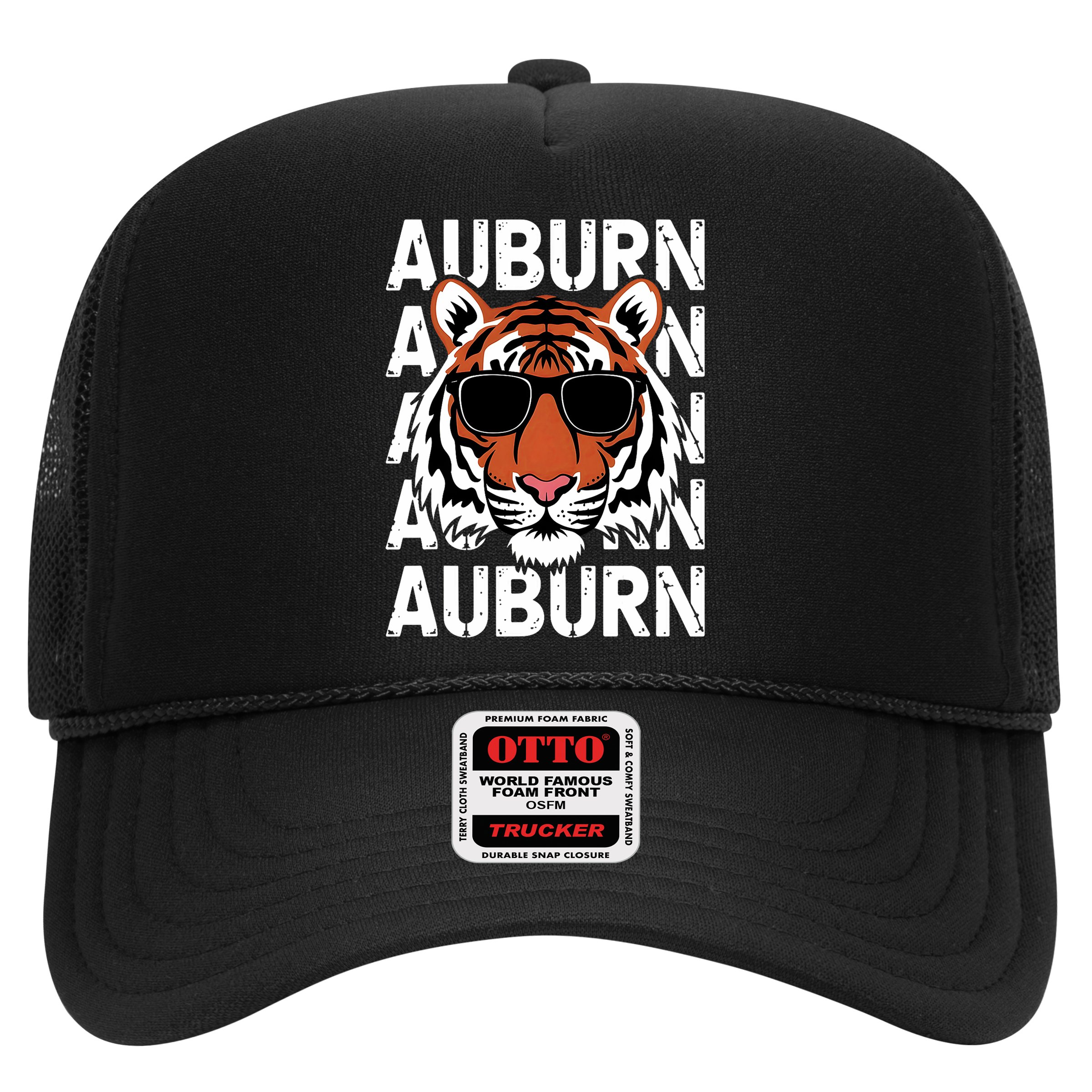 Vintage Retro Auburn Style Classic Tiger With Sunglasses Hat