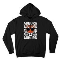 Vintage Retro Auburn Style Classic Tiger With Sunglasses Tall Hoodie