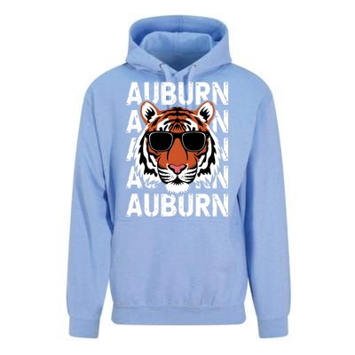 Vintage Retro Auburn Style Classic Tiger With Sunglasses Unisex Surf Hoodie