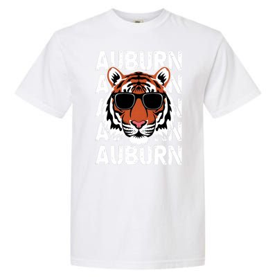 Vintage Retro Auburn Style Classic Tiger With Sunglasses Garment-Dyed Heavyweight T-Shirt