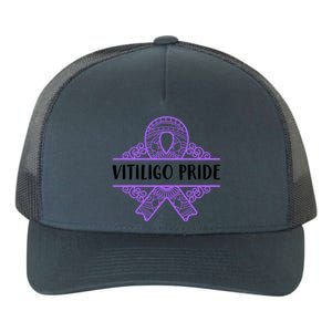 Vitiligo Raise Awareness Pride Saying Proud Purple Ribbon Gift Yupoong Adult 5-Panel Trucker Hat