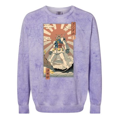 Vintage Gundam Robot Kawaii Colorblast Crewneck Sweatshirt