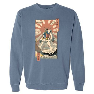 Vintage Gundam Robot Kawaii Garment-Dyed Sweatshirt