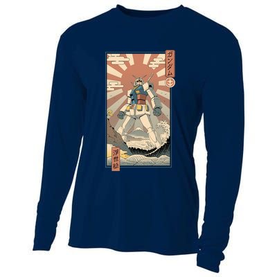 Vintage Robot Kawaii Cooling Performance Long Sleeve Crew