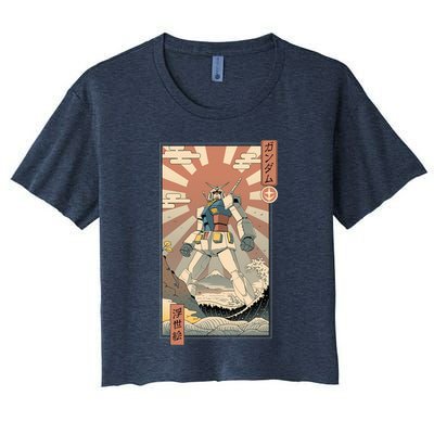 Vintage Robot Kawaii Crop Top