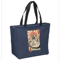 Vintage Robot Kawaii Zip Tote Bag