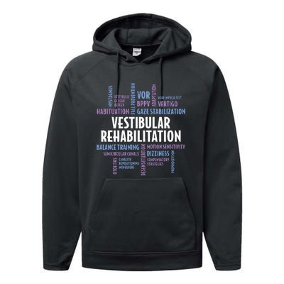 Vestibular Rehabilitation Audiologist Pt Ot Therapy Performance Fleece Hoodie