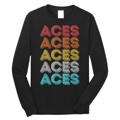 Vintage Retro Aces Long Sleeve Shirt