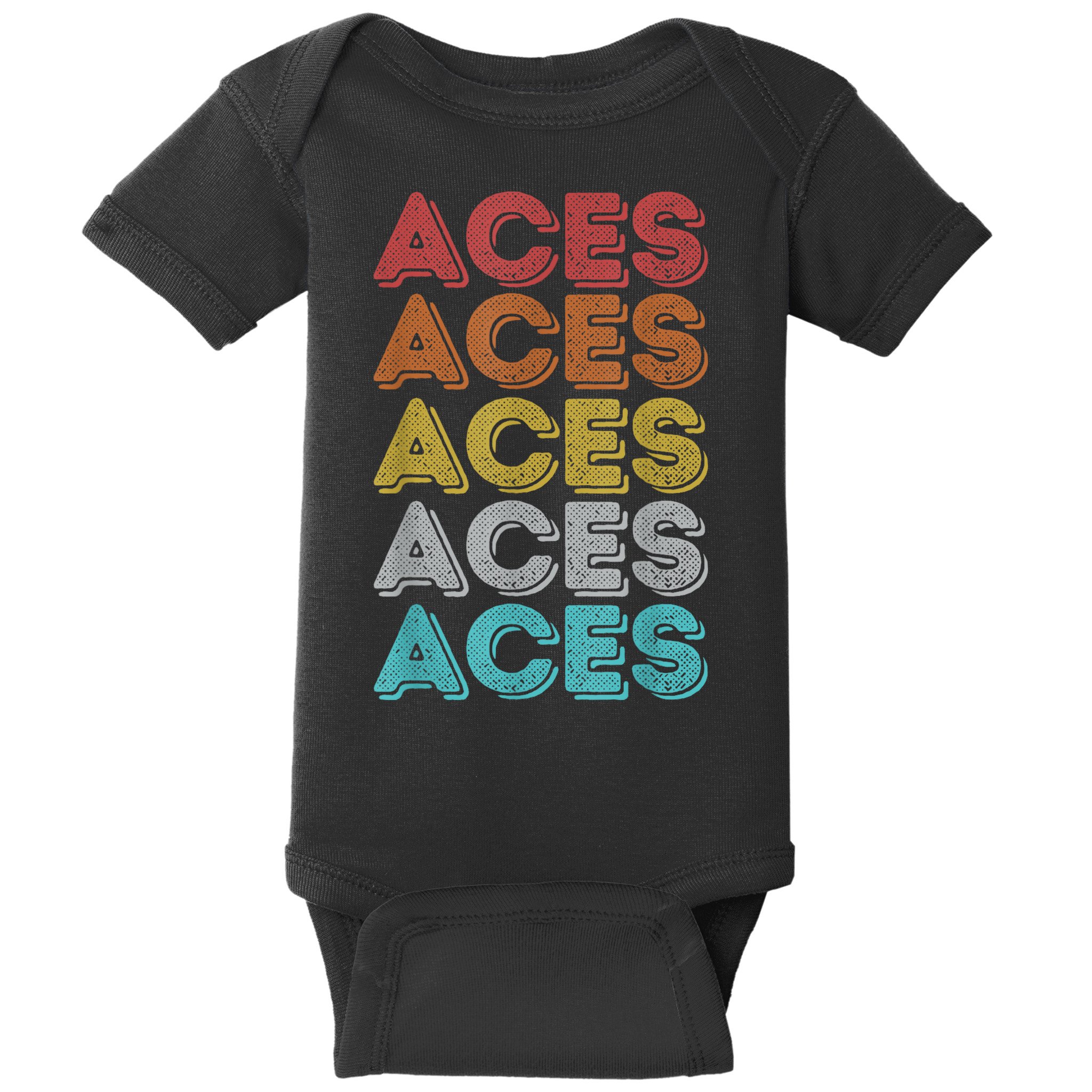 Vintage Retro Aces Baby Bodysuit