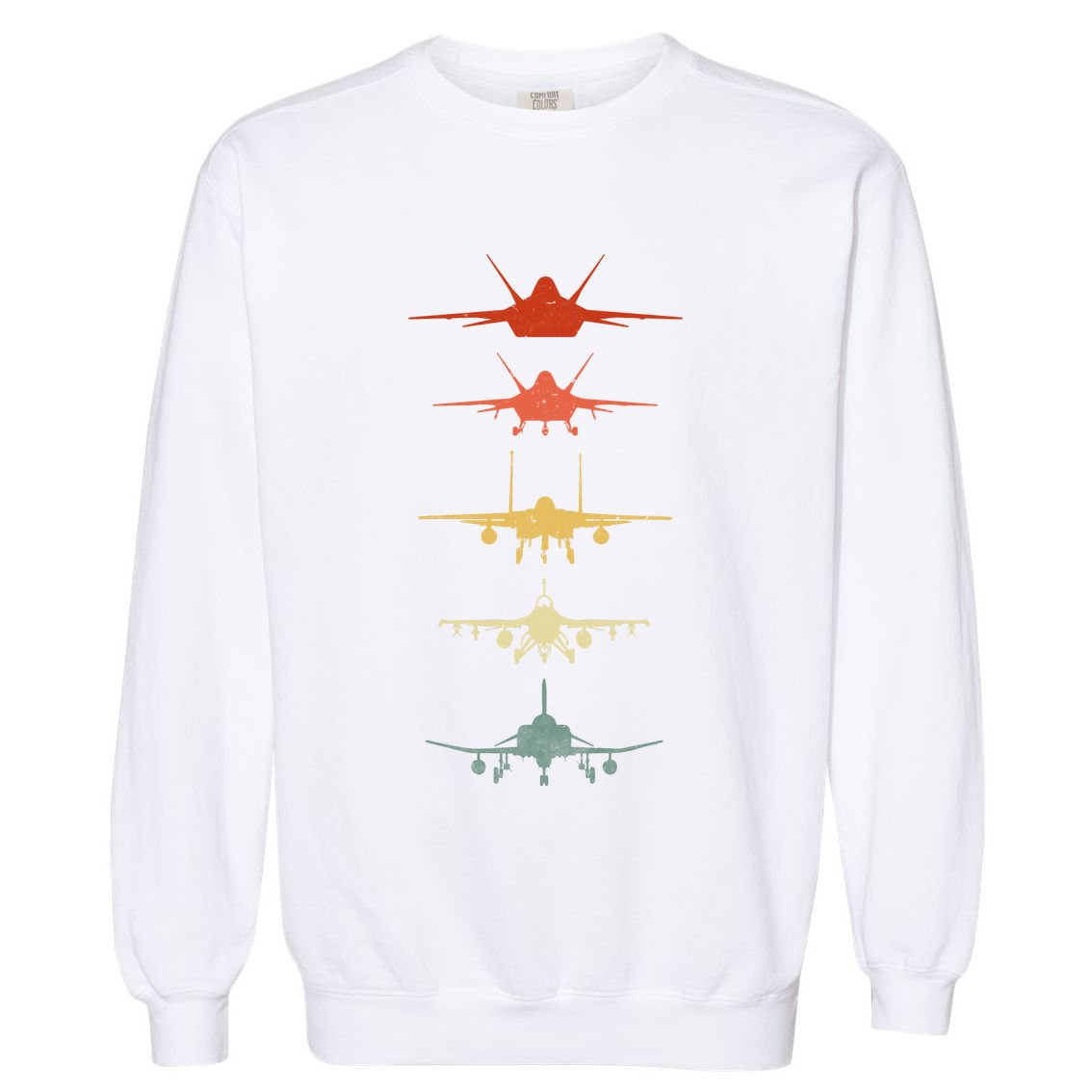 Vintage Retro Air Force Garment-Dyed Sweatshirt