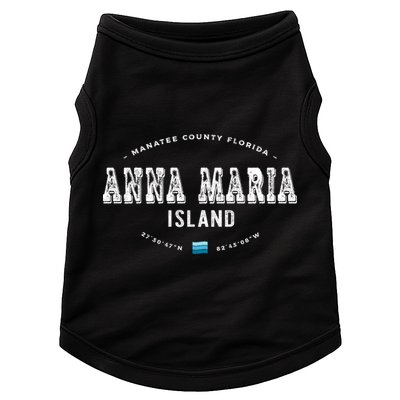 Vintage Retro Anna Maria Island Florida Graphic Gift Doggie Tank