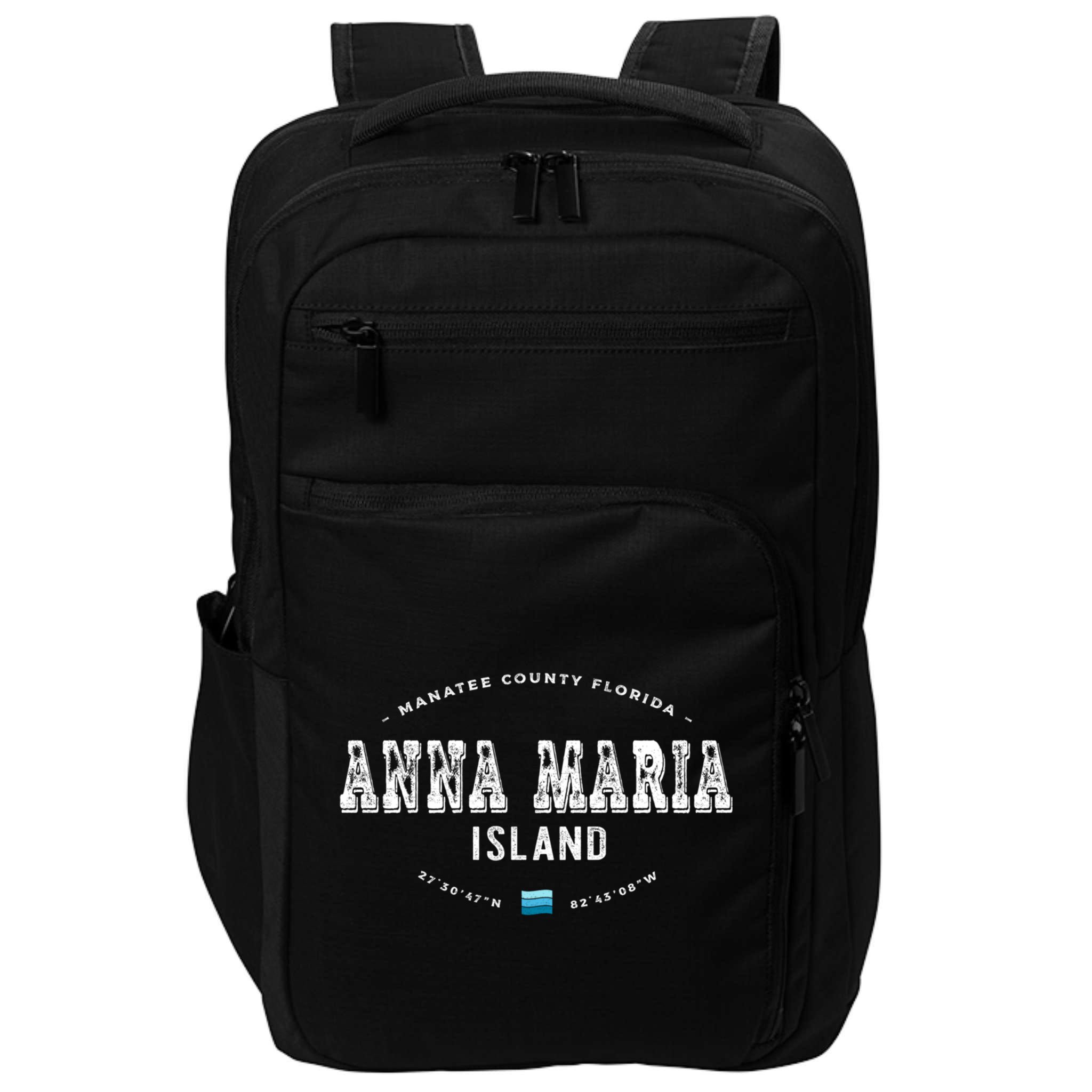 Vintage Retro Anna Maria Island Florida Graphic Gift Impact Tech Backpack