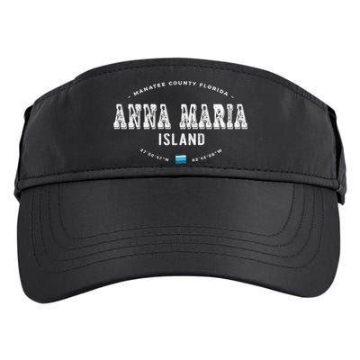 Vintage Retro Anna Maria Island Florida Graphic Gift Adult Drive Performance Visor