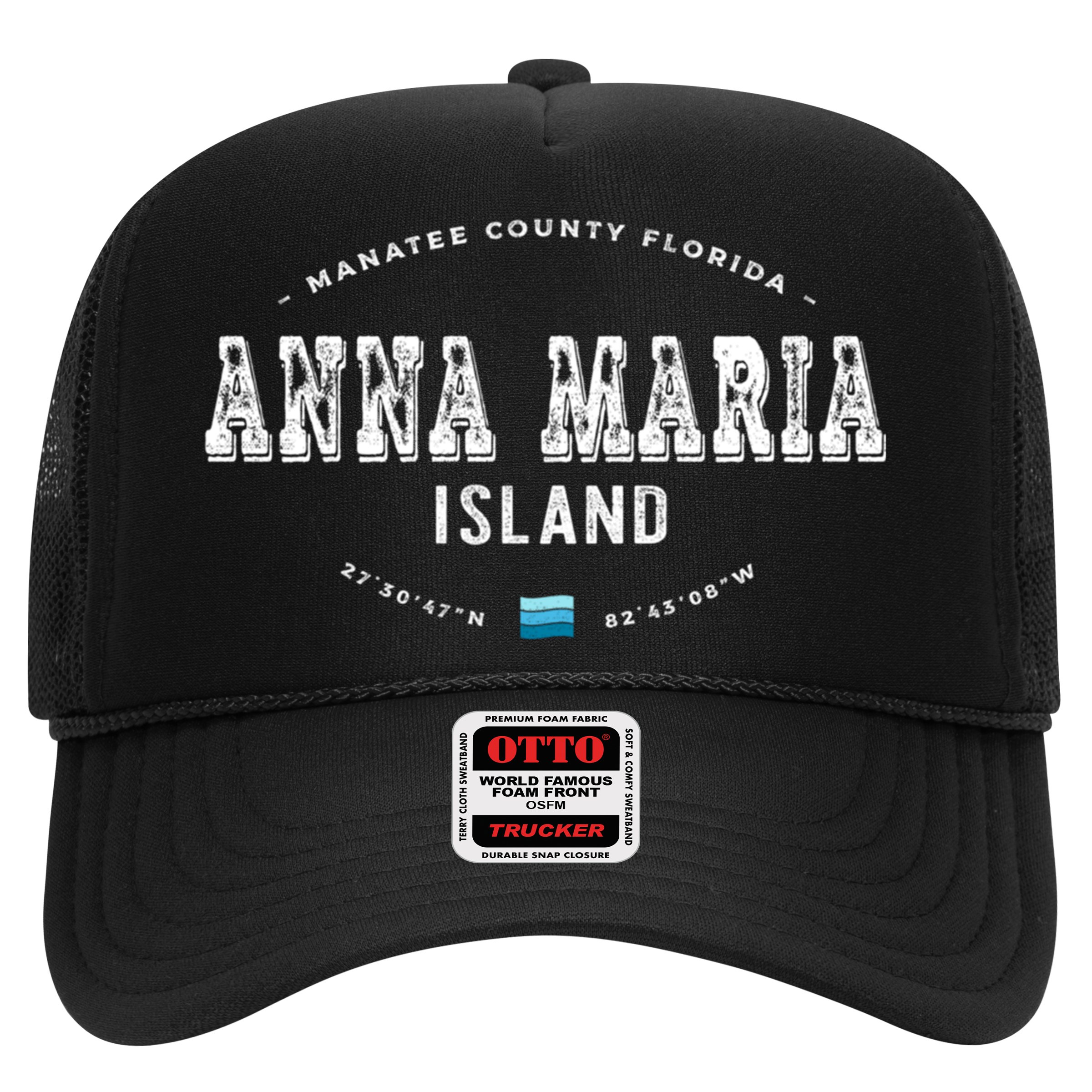 Vintage Retro Anna Maria Island Florida Graphic Gift Hat