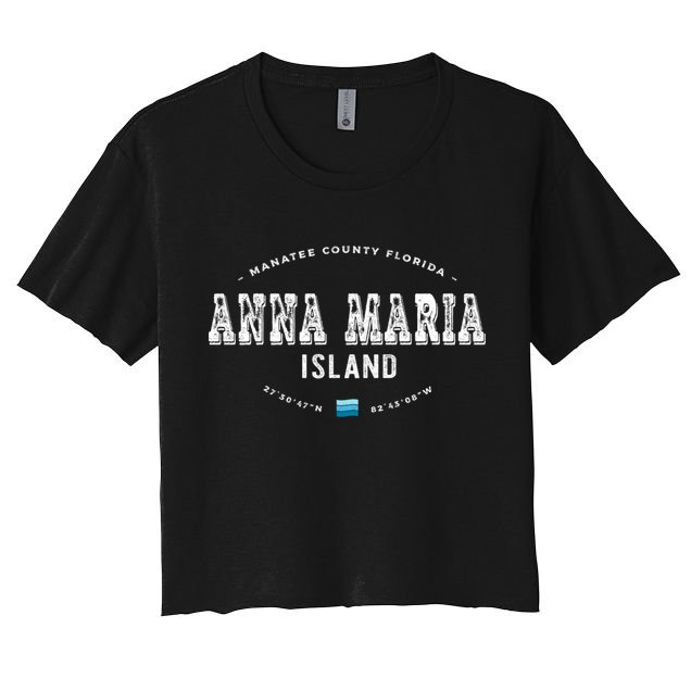 Vintage Retro Anna Maria Island Florida Graphic Gift Crop Top