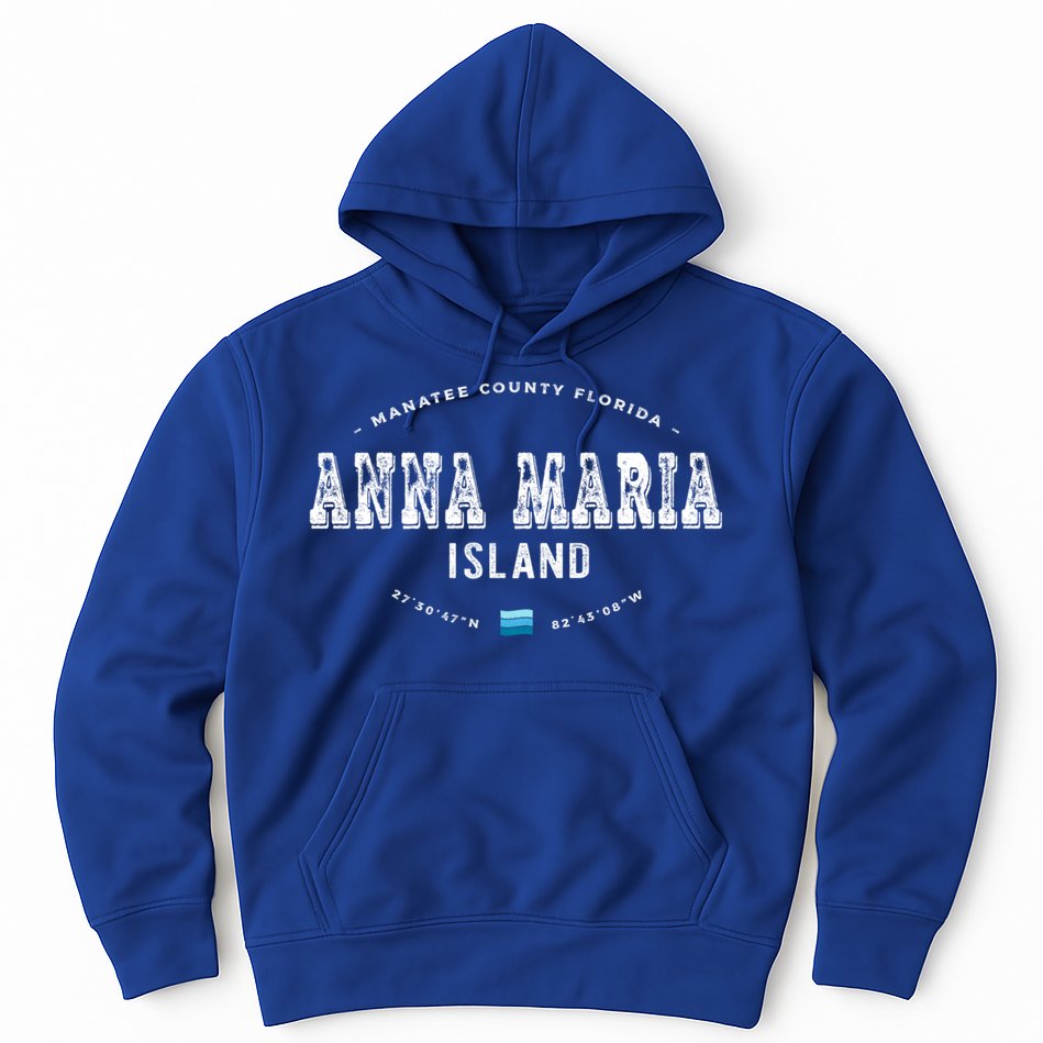Vintage Retro Anna Maria Island Florida Graphic Gift Hoodie
