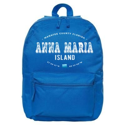 Vintage Retro Anna Maria Island Florida Graphic Gift 16 in Basic Backpack